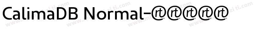 CalimaDB Normal字体转换
